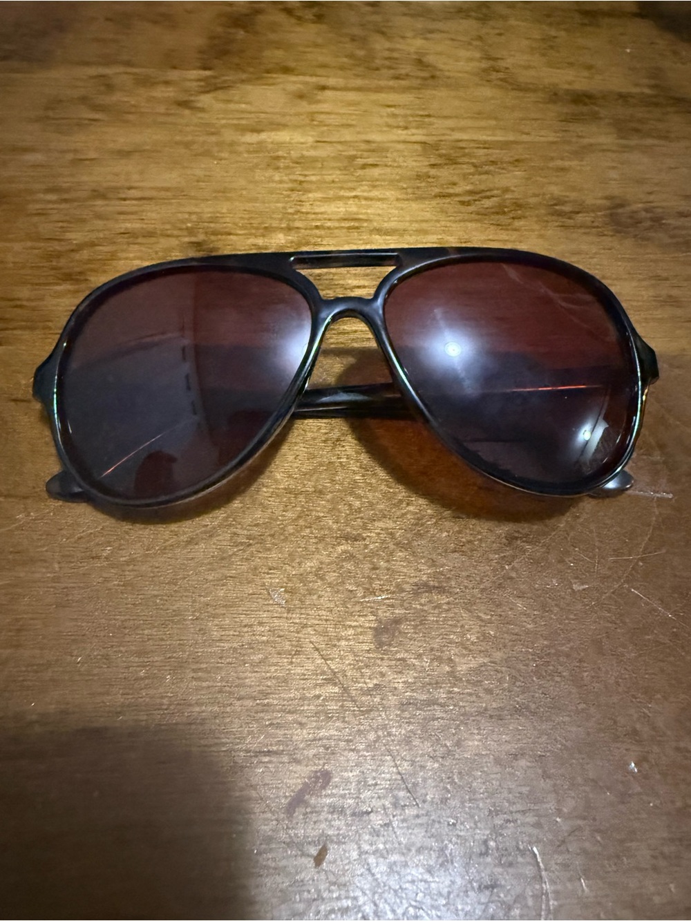 Yellow App Aviator-Style Sunglasses with Brown Gradient Lenses